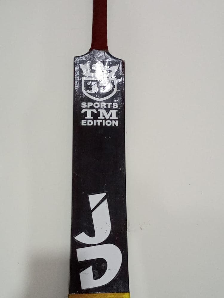 Tap Ball Cricket Bat Black White Yellow Willow Wood Pakistan