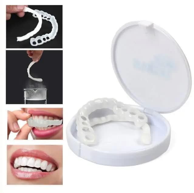 Snap On Fake Teeth White ABS for Instant Smile