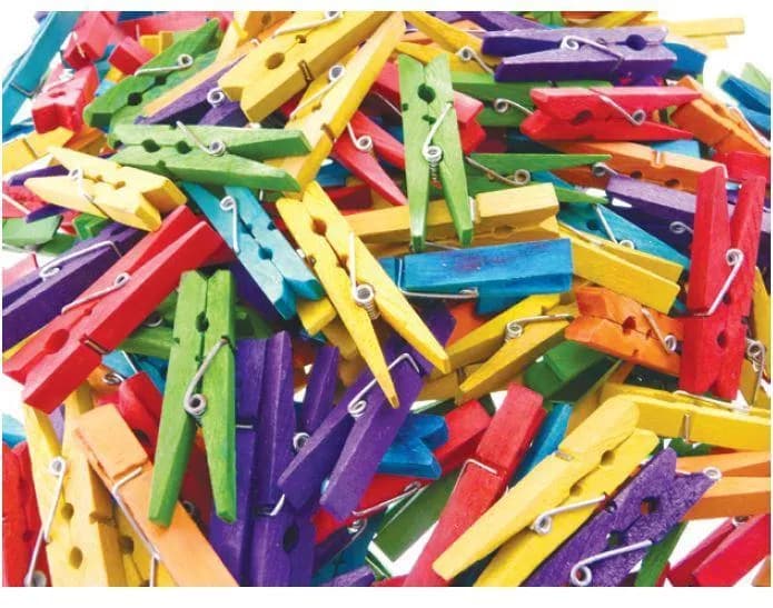 Multicolour Wooden Pegs For Arts and Crafts