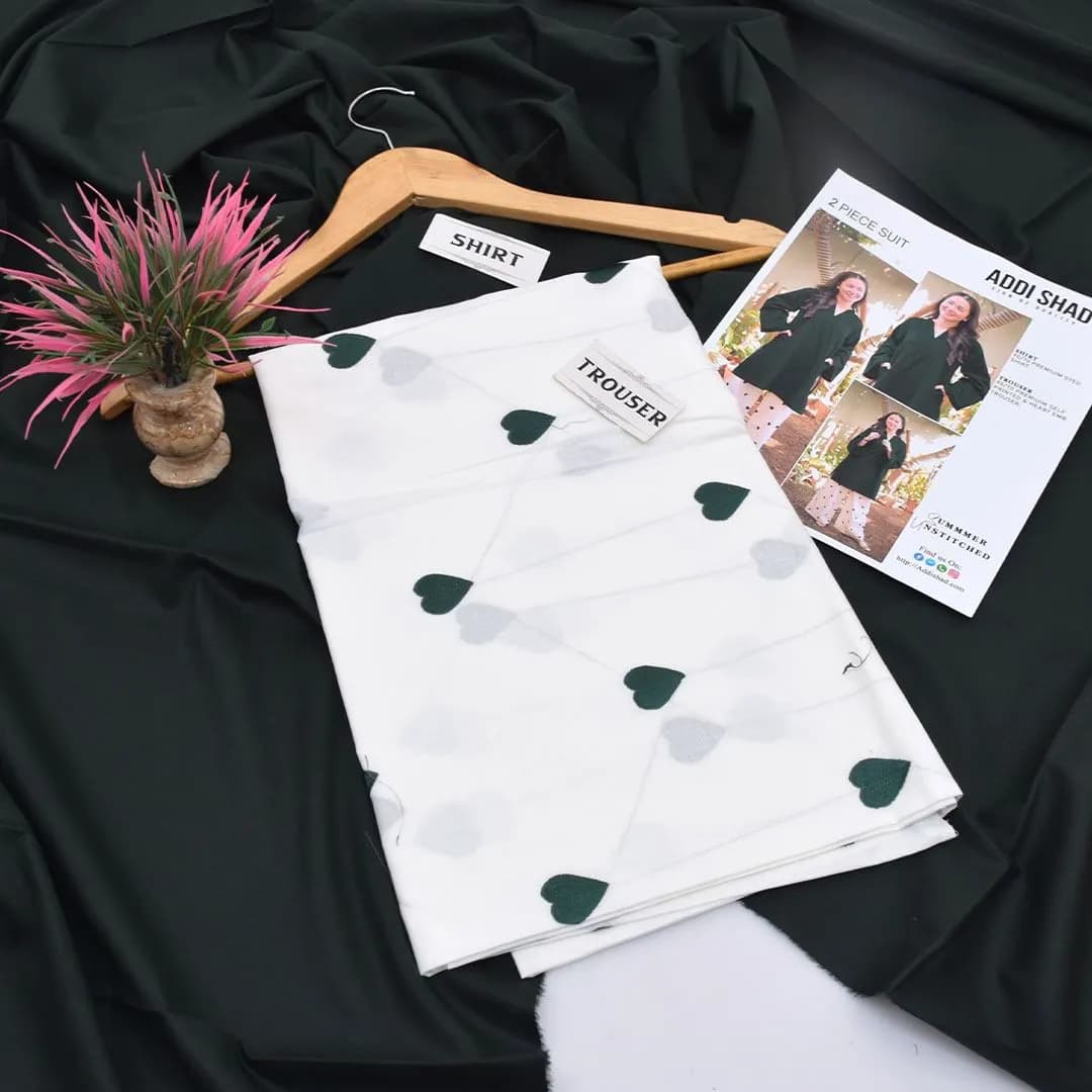 Addi Shah 2 Piece Suit Green Unstitched Summer