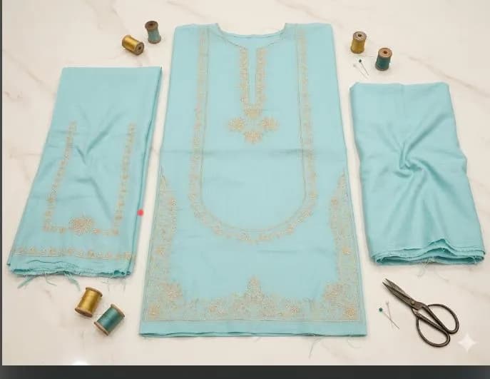 2 Pcs Women's Unstitched Embroidered Suit