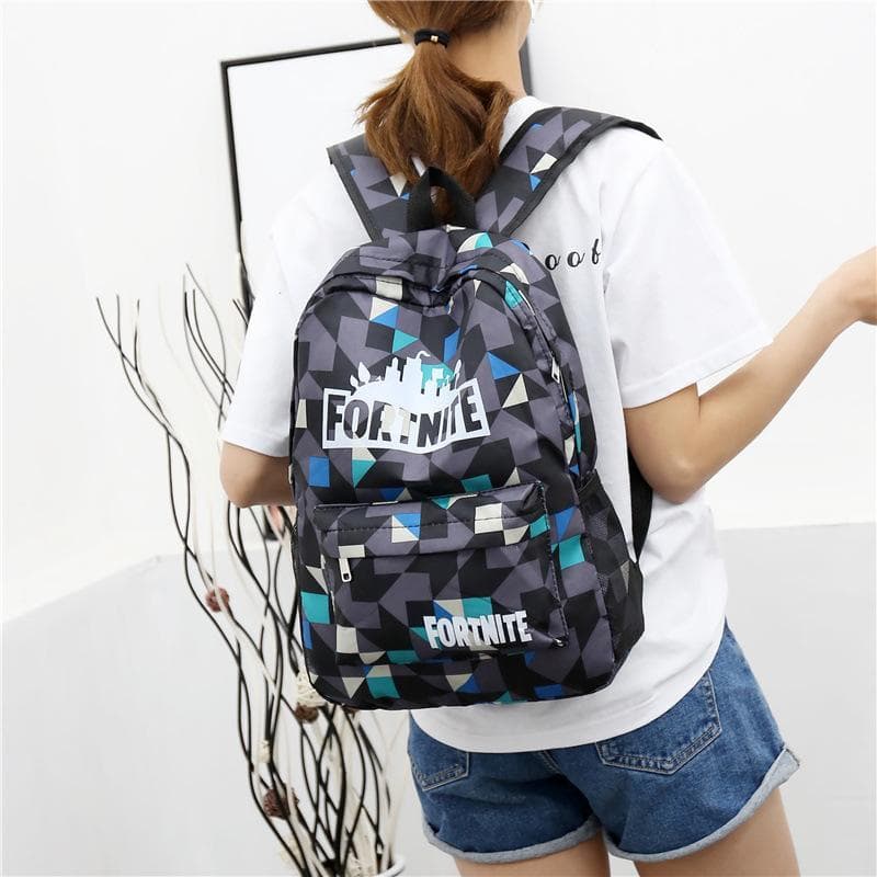 Premium Nylon School Bag with Fortnite Design