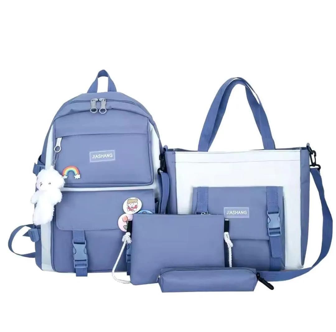 Fashion 4-Piece Travel Backpack Set Multicolor Polyester