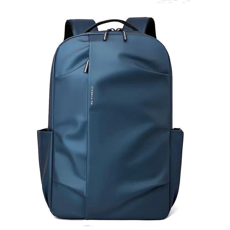 Black PU Leather Backpack for Men Women Daily Use