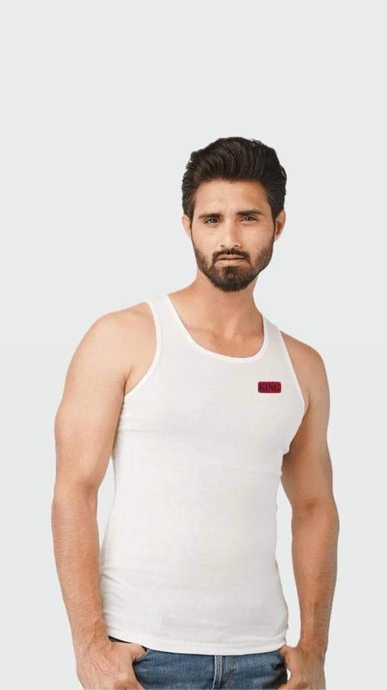 Premium Cotton Undershirts White Pack of 3