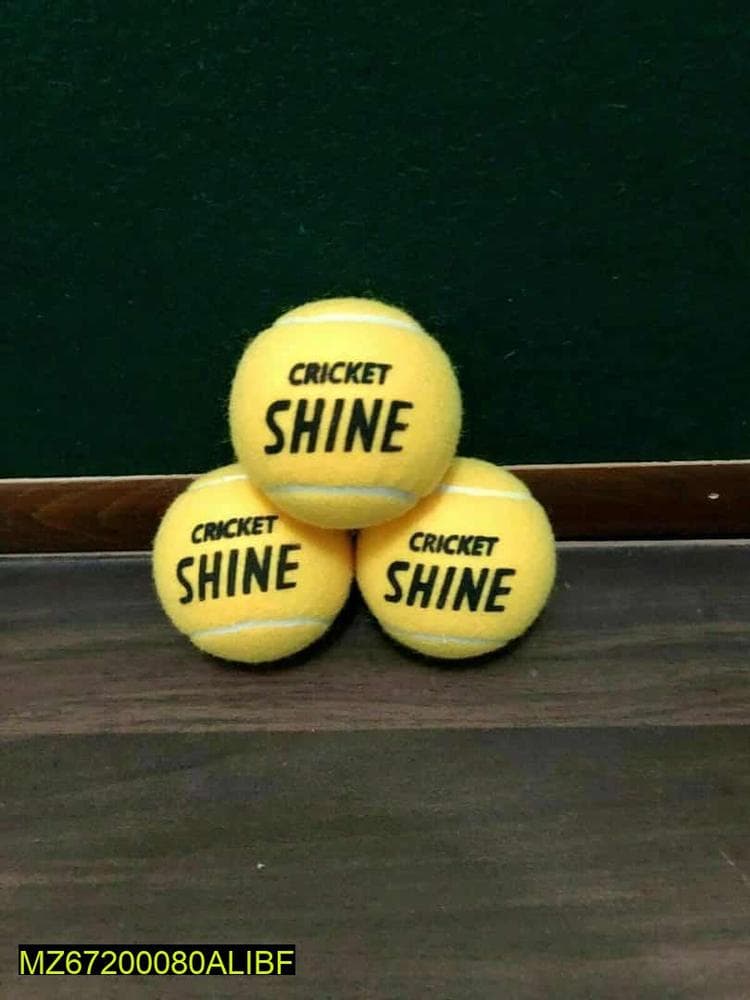 Premium Quality Cricket Balls Yellow 3 Pack