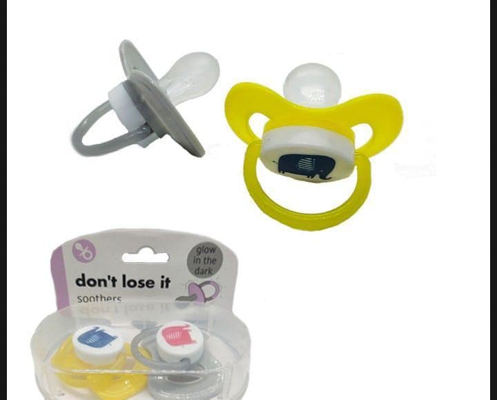 BPA-Free Pacifiers for Babies Yellow Gray