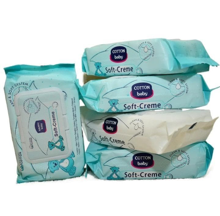 Premium Cotton Wet Wipes for Baby Skin, Alcohol-Free, Soft Grip
