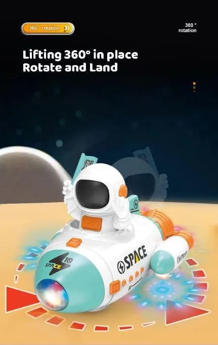 Spaceship Robot Toy with Lights & Music for Kids