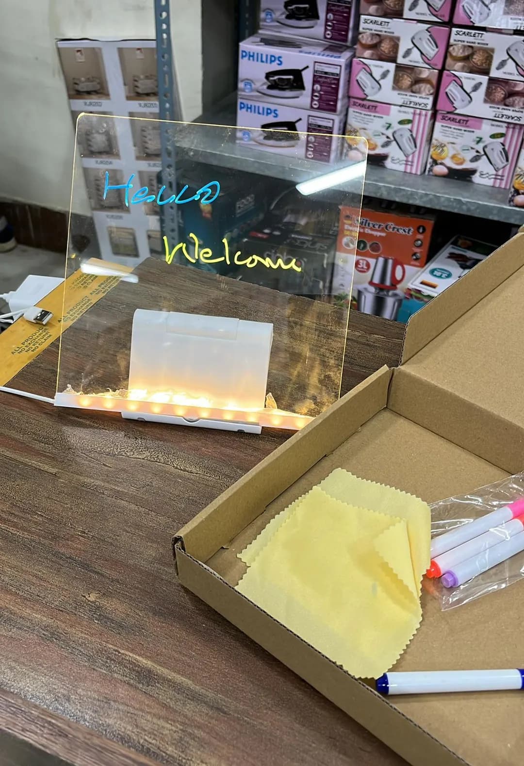 DIY LED Writing Board Neon Glow for Home & Office