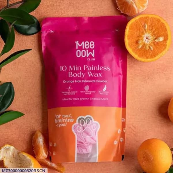 MEOW 10 Mins Painless Body Wax Powder 50 g 1 Pack