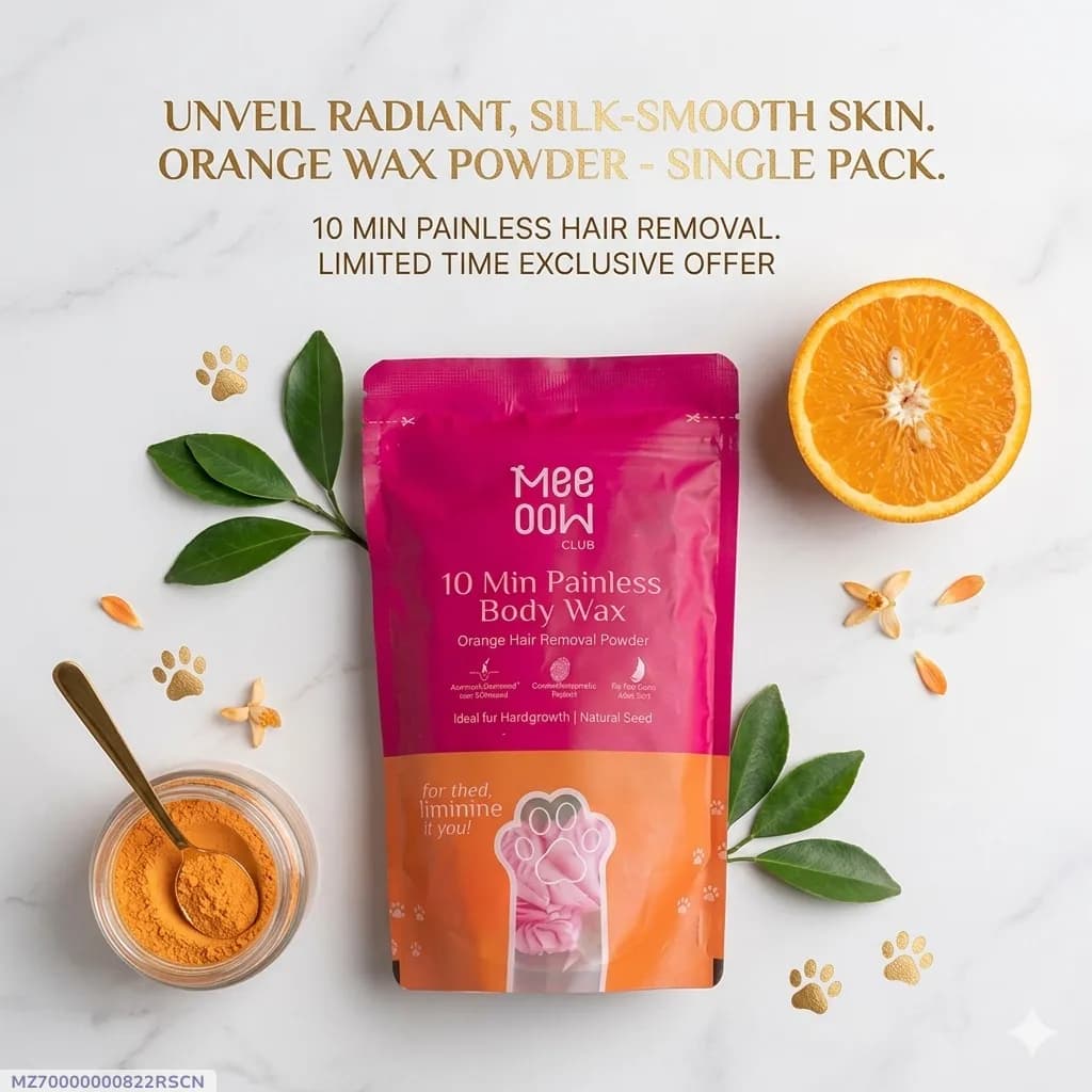 MEOW 10 Mins Painless Body Wax Powder 50 g 1 Pack