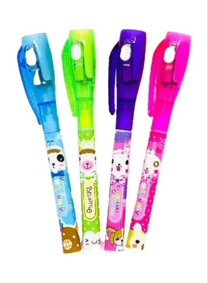 Invisible Fluorescent Pen Set 2 Pcs Multicolor Gel