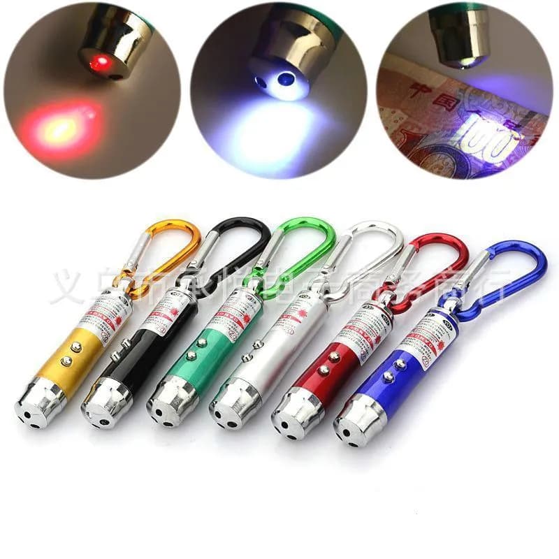 3-in-1 Laser Light Pointer Multicolor Kids School Party Use