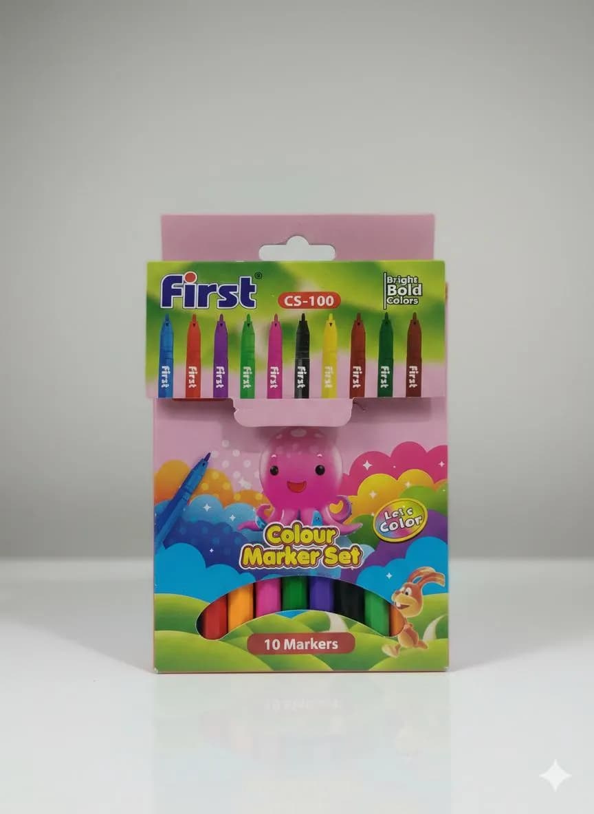 10-Marker Art Set for Kids Eid Party Decor