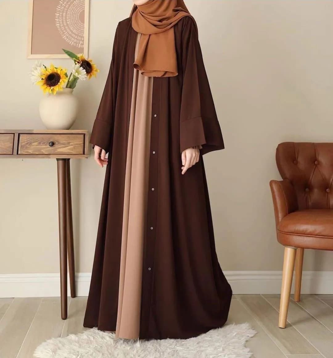 Brown Long Scarf Set for Women Elegant Wear
