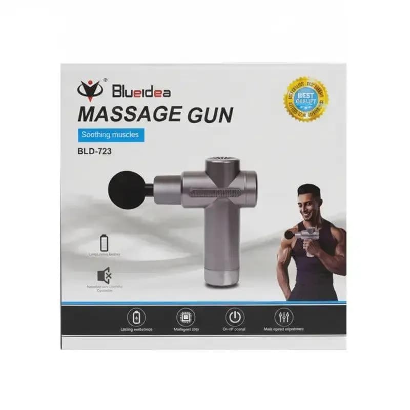 Blue Idea Professional Massager Gun Blue Mini Adjustable Speed