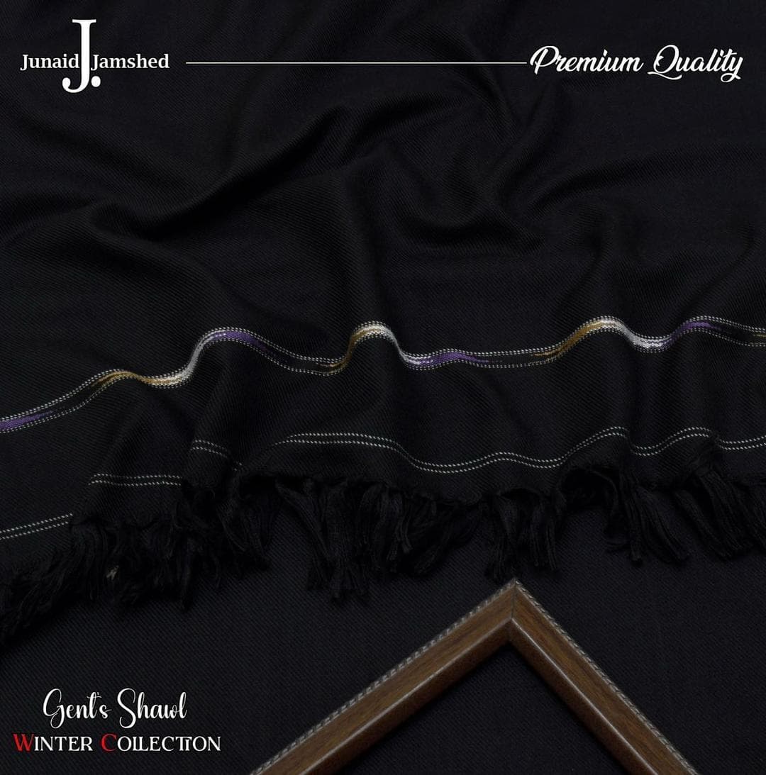Premium Black Wool Shawl for Winter Warmth & Elegance