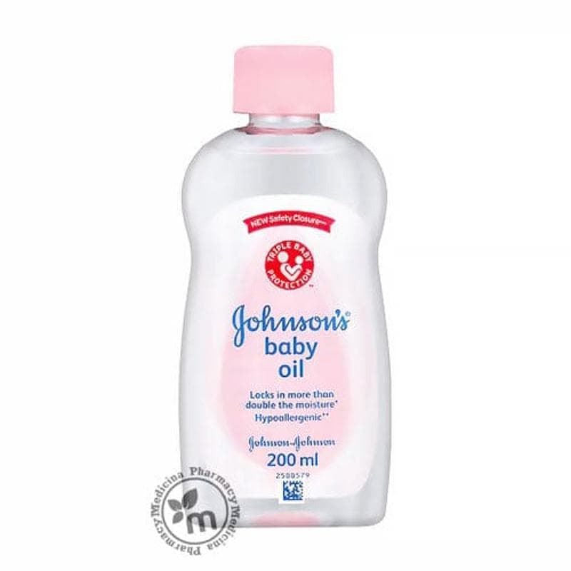 Johnson’s Baby Oil 200ml Pink Bottle for Daily Moisture