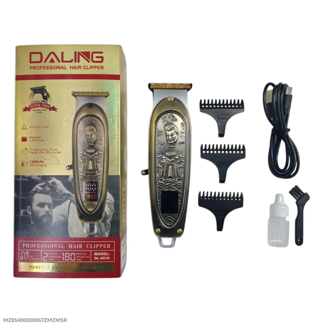 Daling DL-0009 Hair Clipper Ivory Alloy Steel 1200mAh Professional Clipper for Men