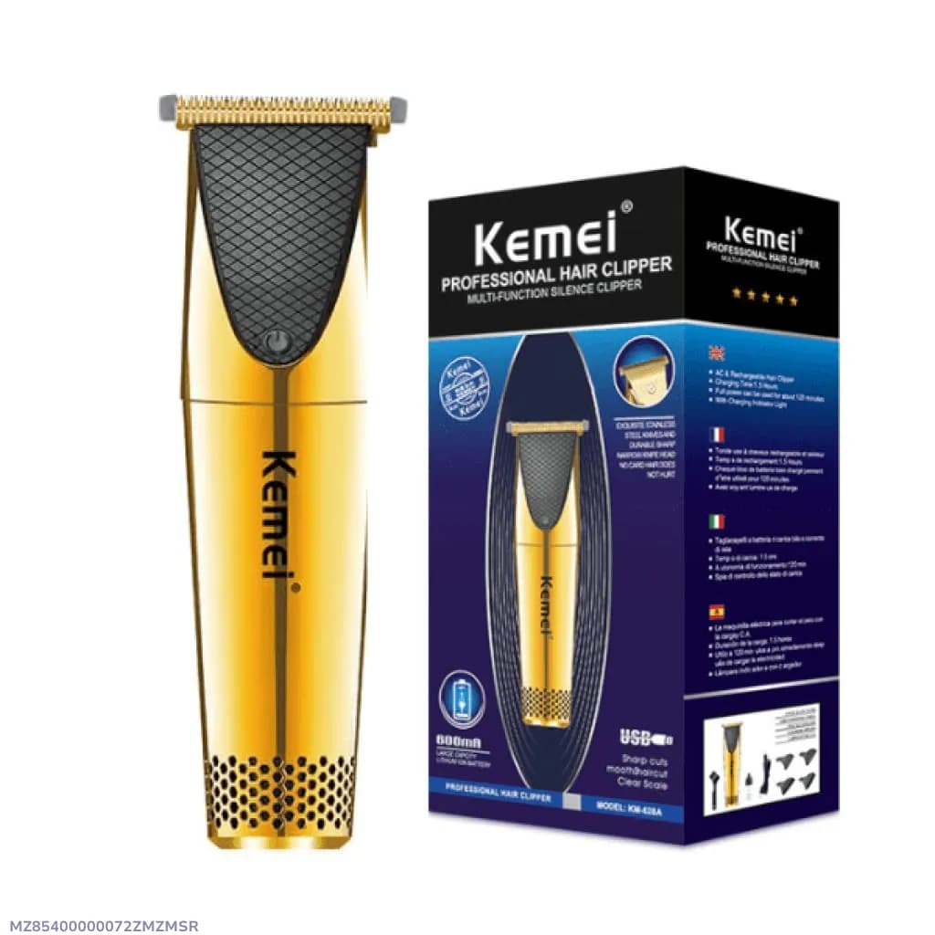 Rechargeable Men's Golden Hair Clipper with 3mm Blades