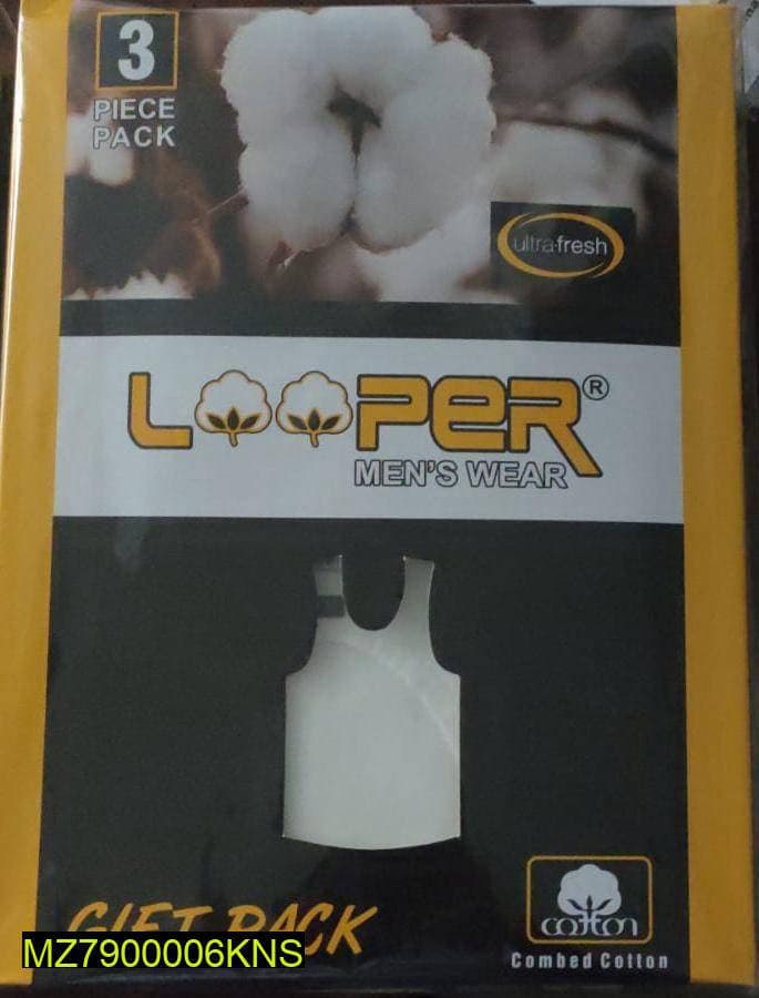 Men Cotton Baniyan Vest White 3 Pack All Sizes