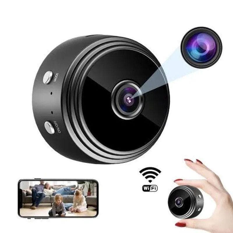 Mini Black WiFi Remote Camera for Home Office with Remote Control