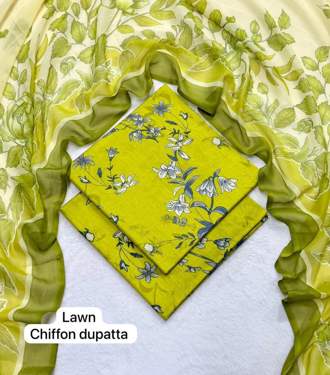 Women Green Digital Print 3Pcs Lawn Suit Bakra Eid