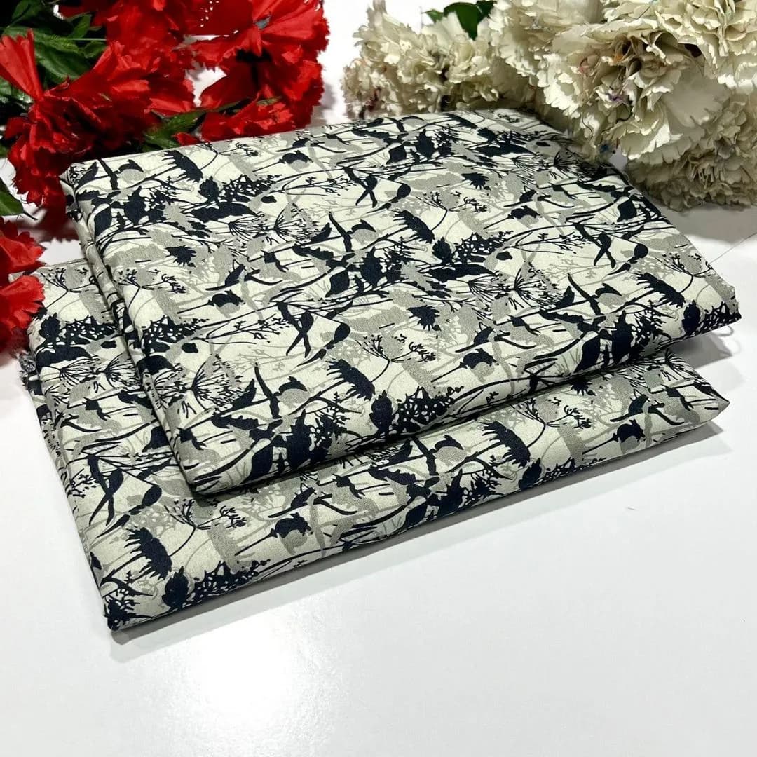 Polo Cotton Printed Shirt & Trouser Set Grey