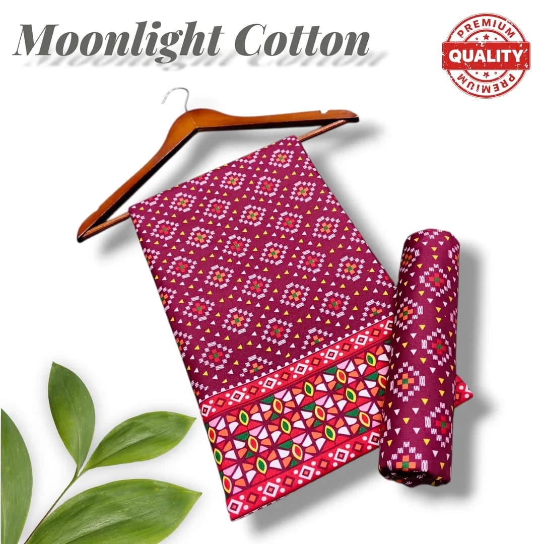 Red Printed Polo Cotton 2Pcs Shirt Trouser Set