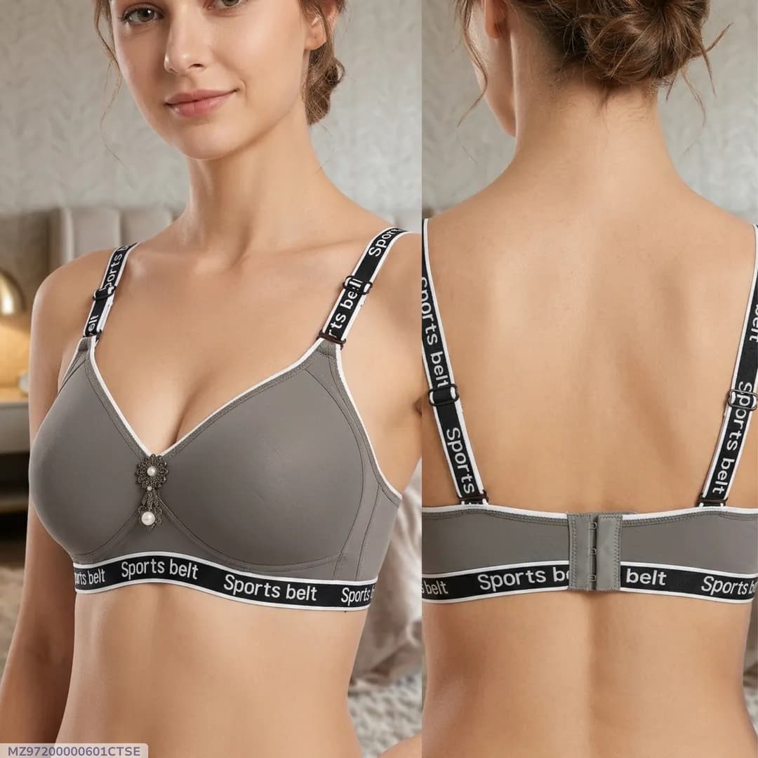 Women Sports Bra Green Silk All Season Comfortable