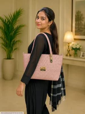 Women's Leather Plain Shoulder Bag