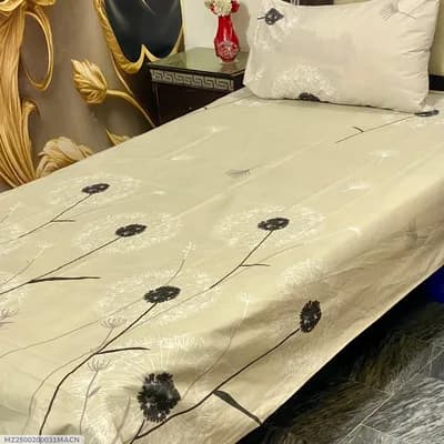 4 Pcs Cotton Printed Single Bedsheet