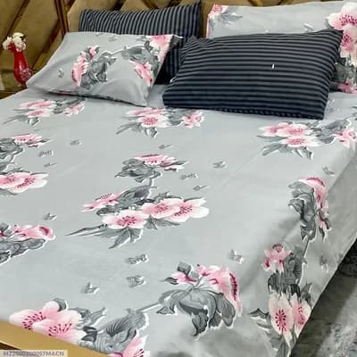 5 Pcs Cotton Printed Double Bedsheet