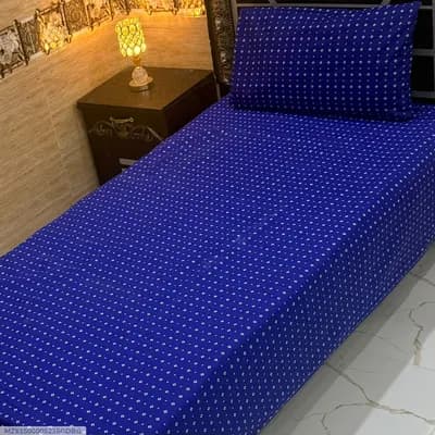 4 Pcs Cotton Printed Single Bedsheet