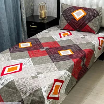 Modern Geometric Bedsheet Set with Pillow Covers