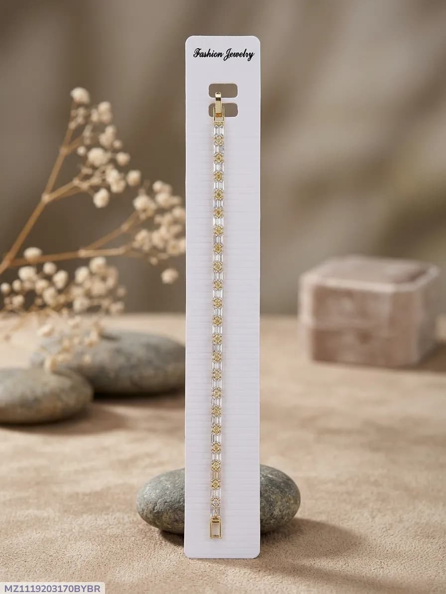 Women Funky Crystal Gold Plated Bracelet