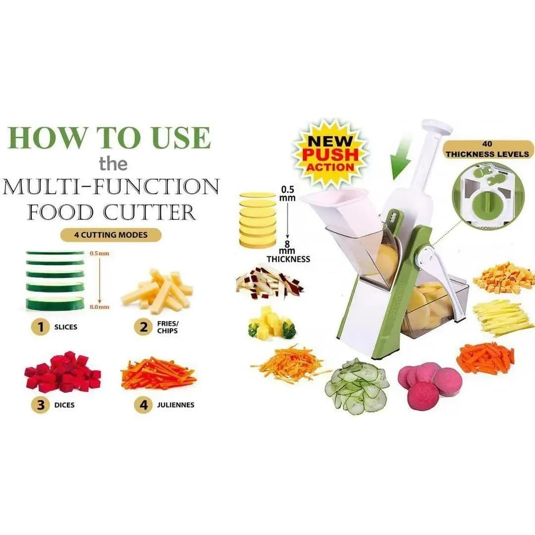 Multi-Function Vegetable Slicer with 40 Thickness Levels