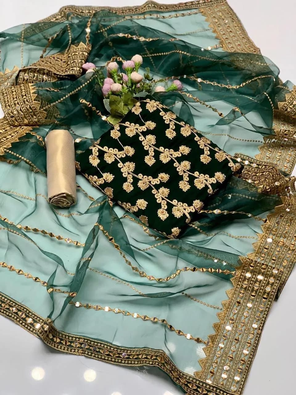 Fancy 3-Piece Embroidered Suit for Women