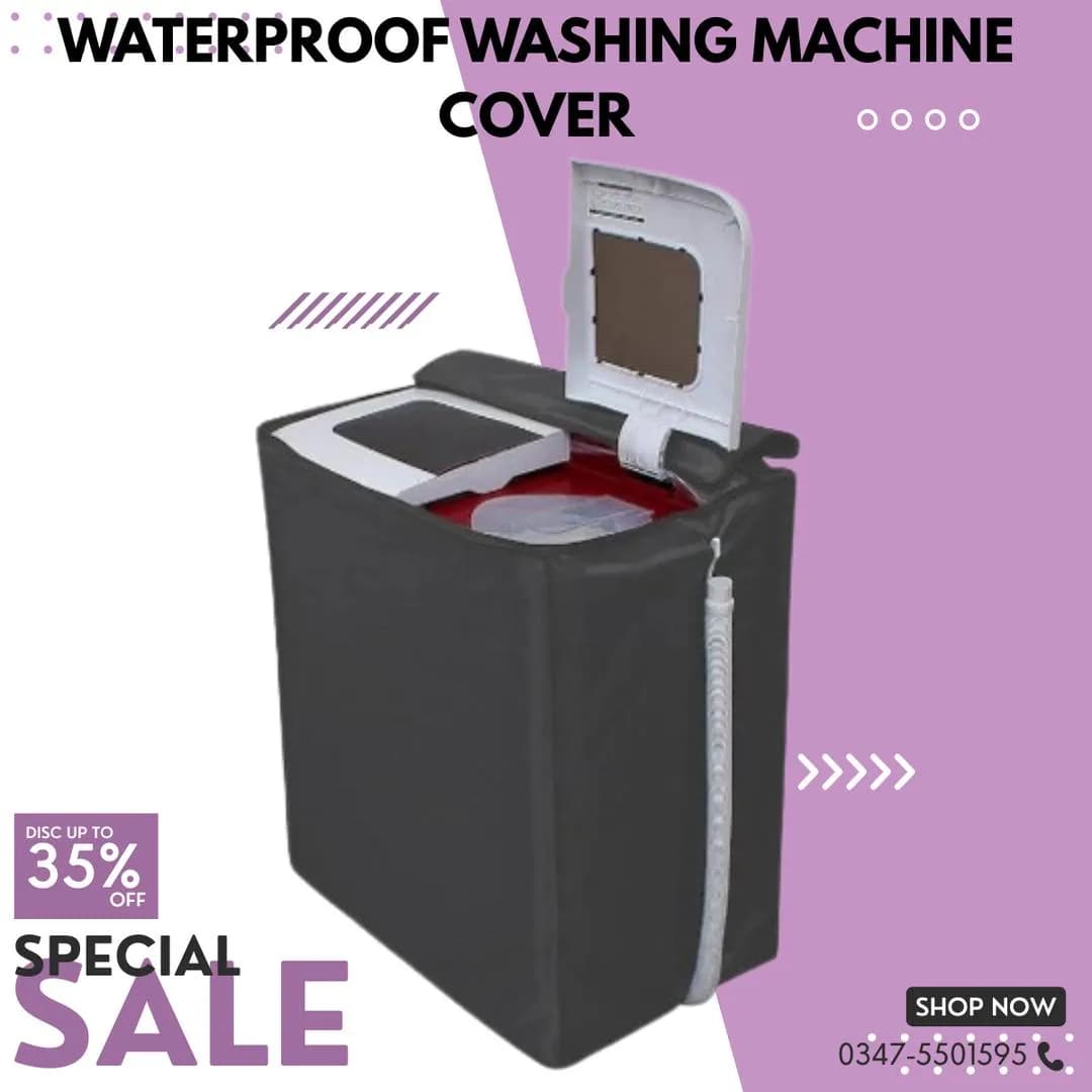 Waterproof Washing Machine Cover Black 6 Colors
