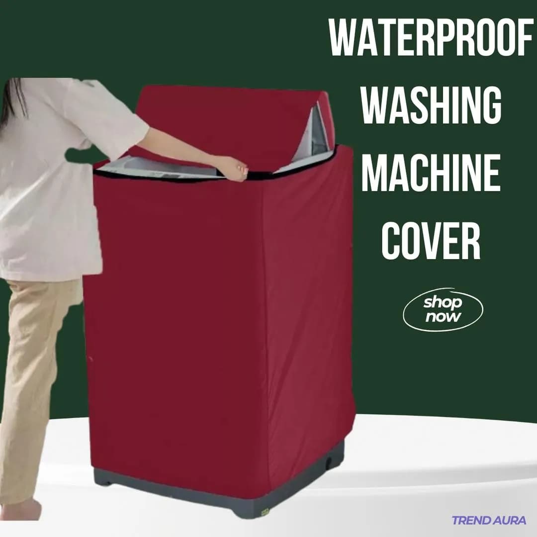 Waterproof Washing Machine Cover Black 6 Colors