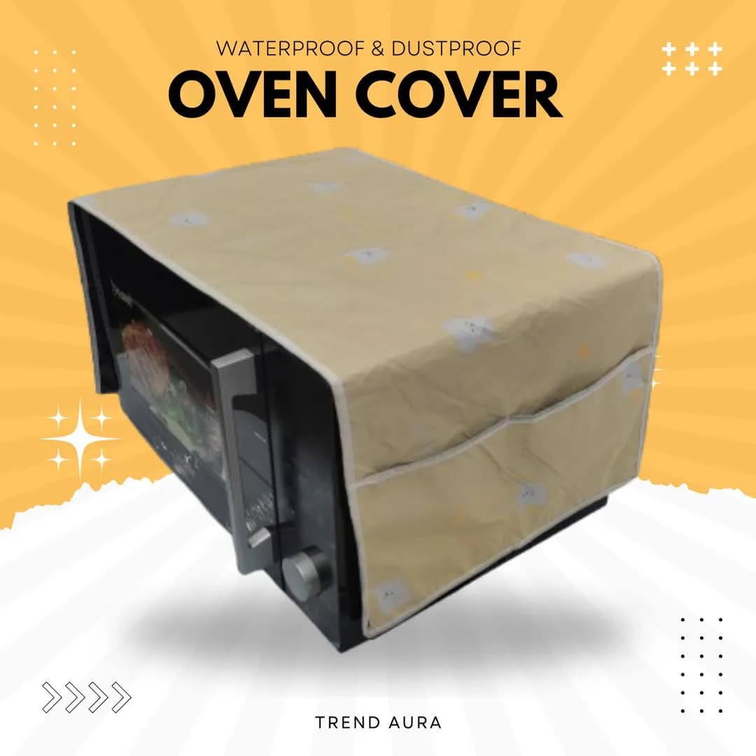 Waterproof Printed Microwave Cover Black 38x14"