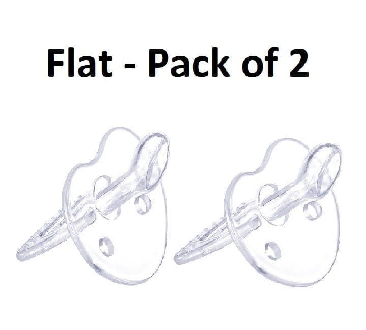 Silicone Pacifiers White Flat Design