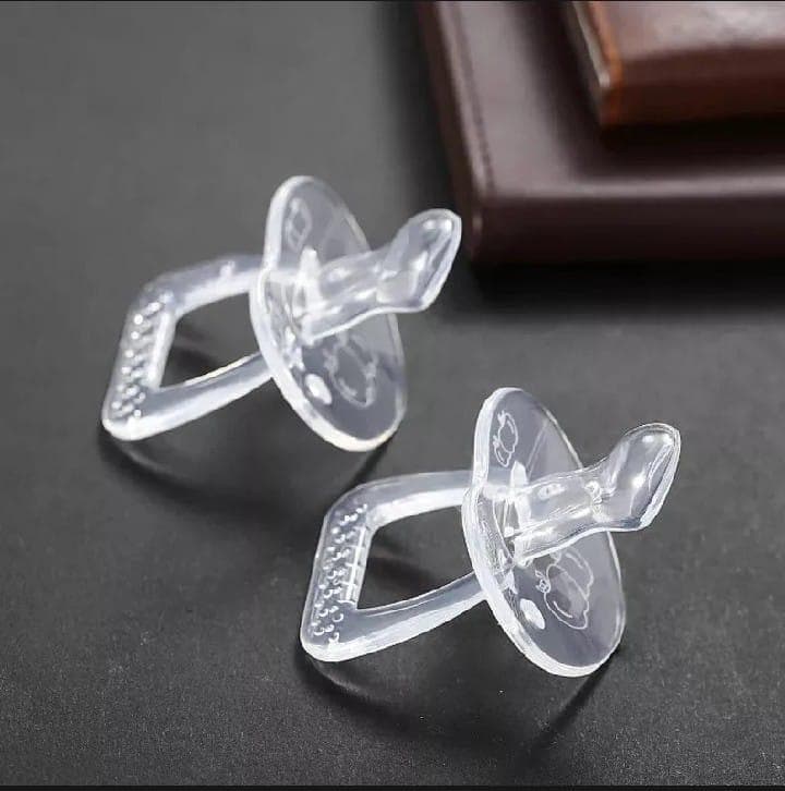 Silicone Pacifiers White Flat Design